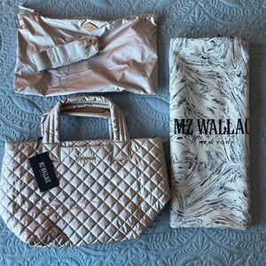 MZ Wallace Metro Tote Deluxe Size Small - Pale Rose Gold - NEW